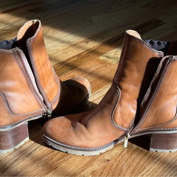 PIKOLINOS Brown Ankle Boots with Side Zipper and Chunky Heel - Picture 12 of 13